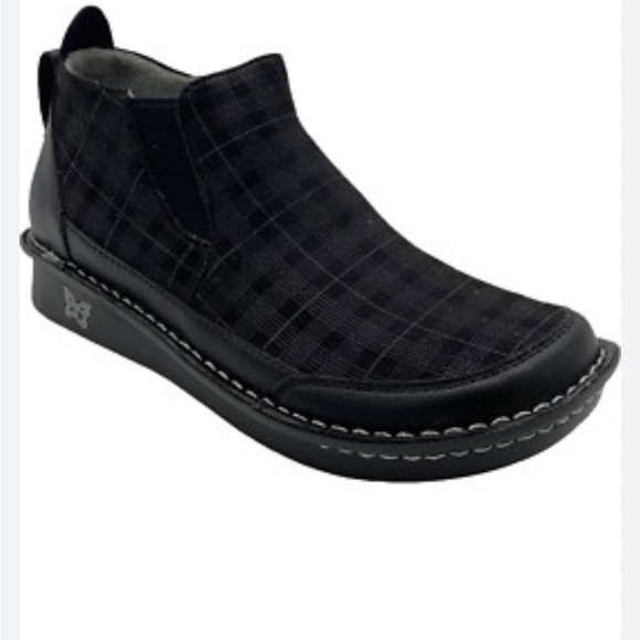 Alegria Men\'s Black Checkered Slip-On Loafers main image 3